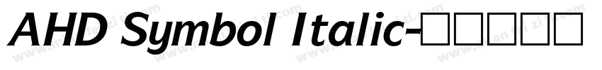 AHD Symbol Italic字体转换
